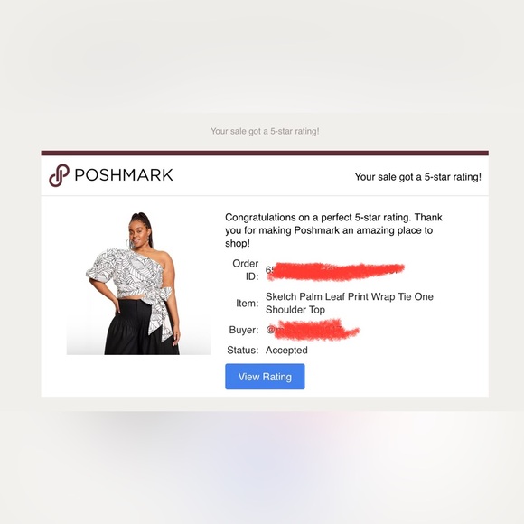 Sketch Palm Leaf Print Wrap Tie One Shoulder Top - Picture 16 of 16